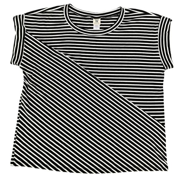 Wrapper Women's Black and white Striped Top Size XL - Picture 1 of 6